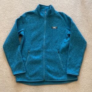 L.L. Bean Women's Teal Sweater Fleece Full Zip